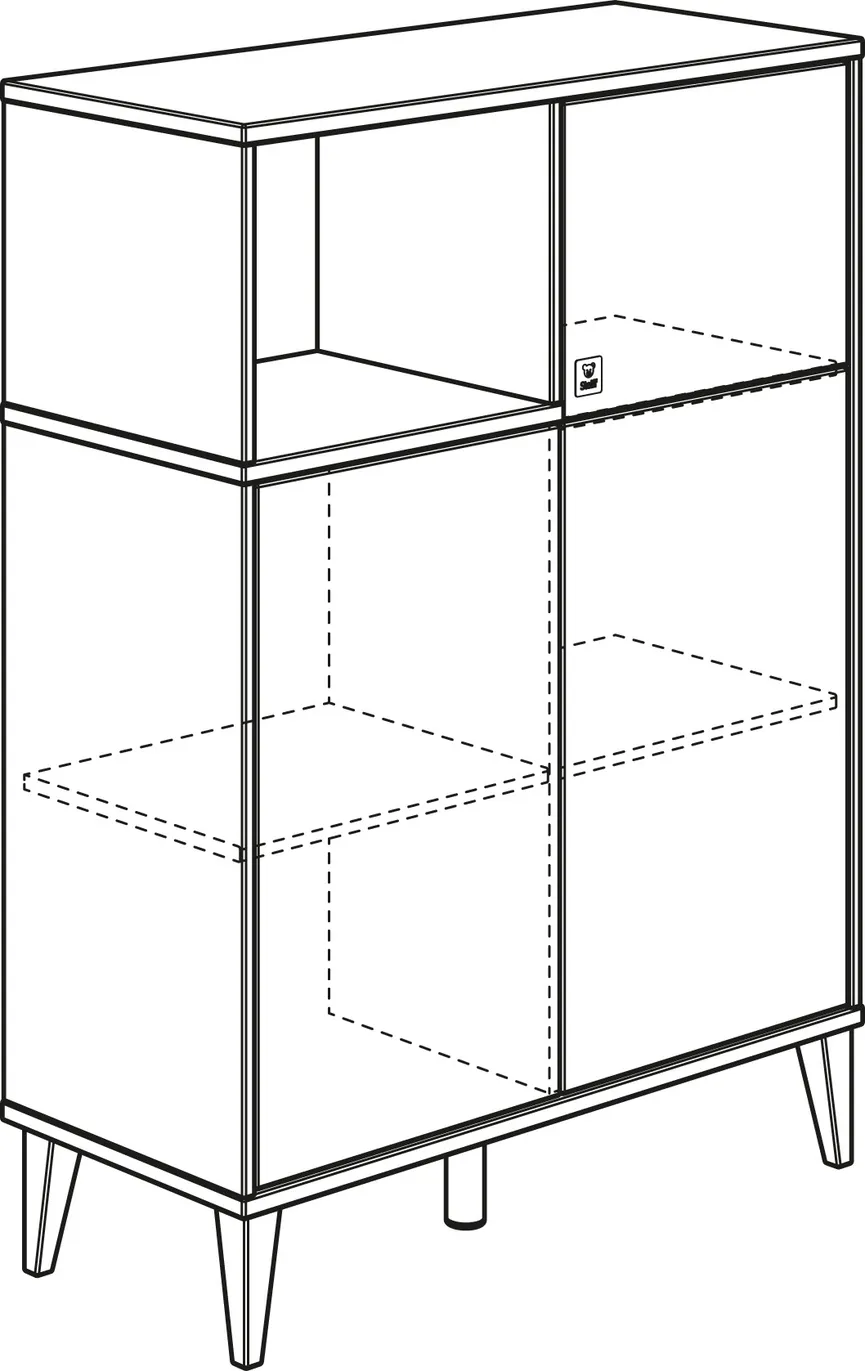 Highboard 2-trg. detail