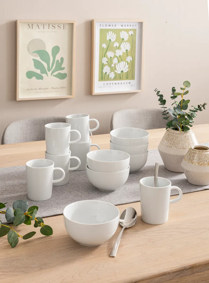 Becher "Cucina Bianca" 6er-Set milieu
