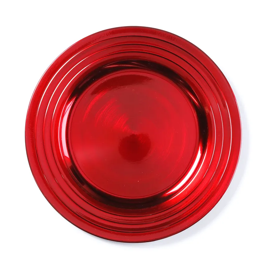 Teller "Rillen" rot hauptaufnahme