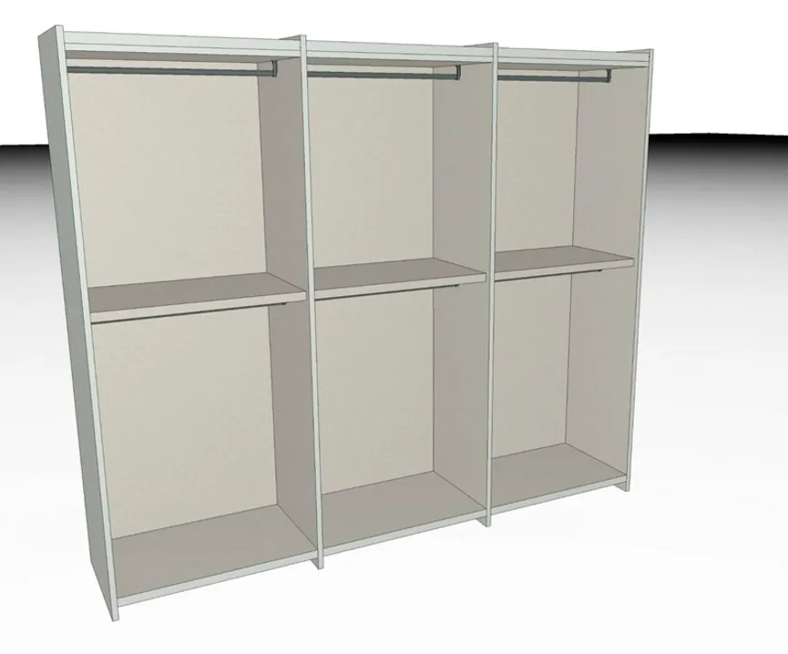 Schwebetürenschrank 2-trg. detail