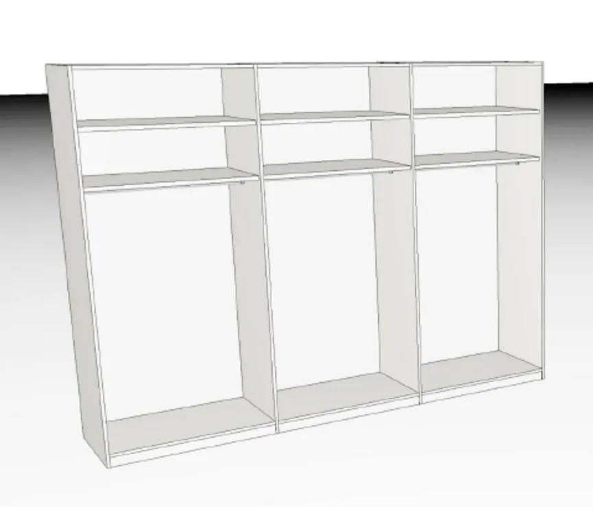 Drehtürenschrank 6 trg. detail