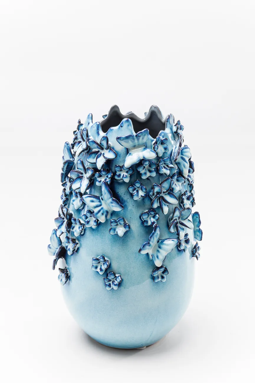 Vase "Butterflies" S blau hauptaufnahme