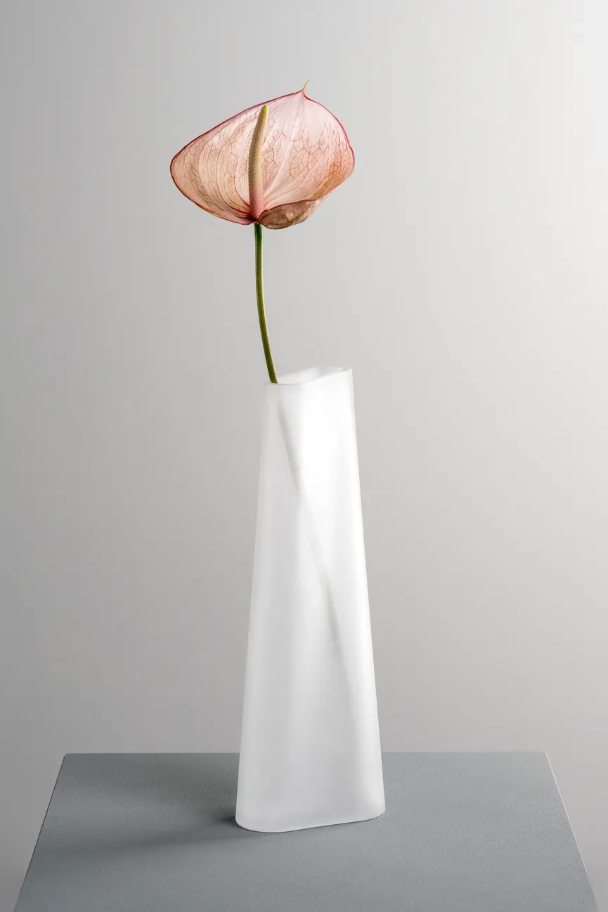 Vase "Turno" M weiß milieu