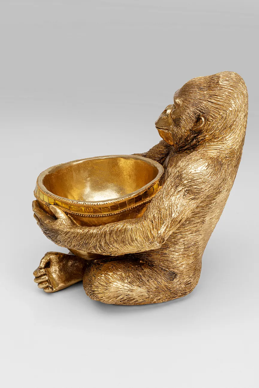 Figur "Gorilla Holding Bowl" detail