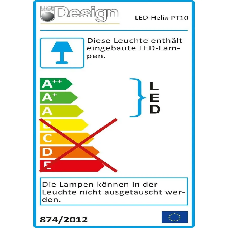 Stehleuchte "Helix" energielabel