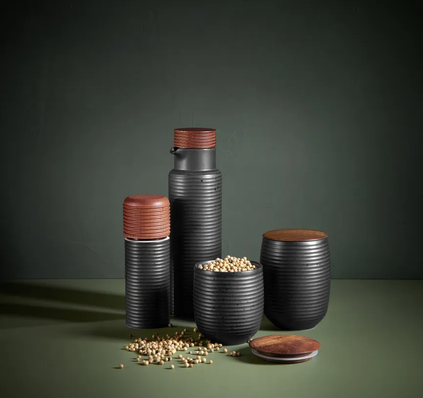 Teedose "Japandi" schwarz milieu