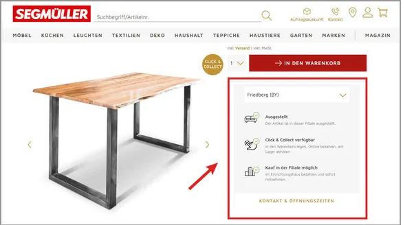 Schritt 1 Click & Collect