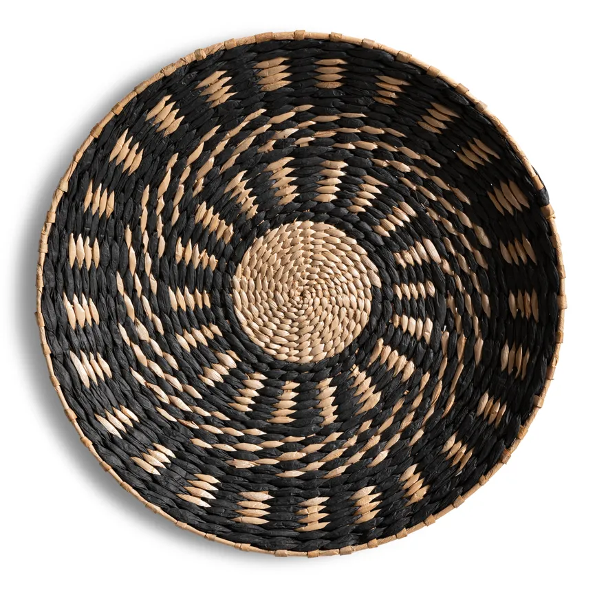 Wanddeko schwarz-natur detail