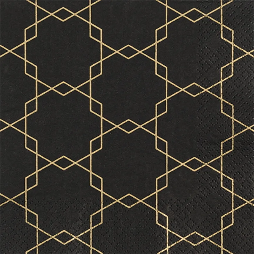 Serviette "Art Deco" black hauptaufnahme