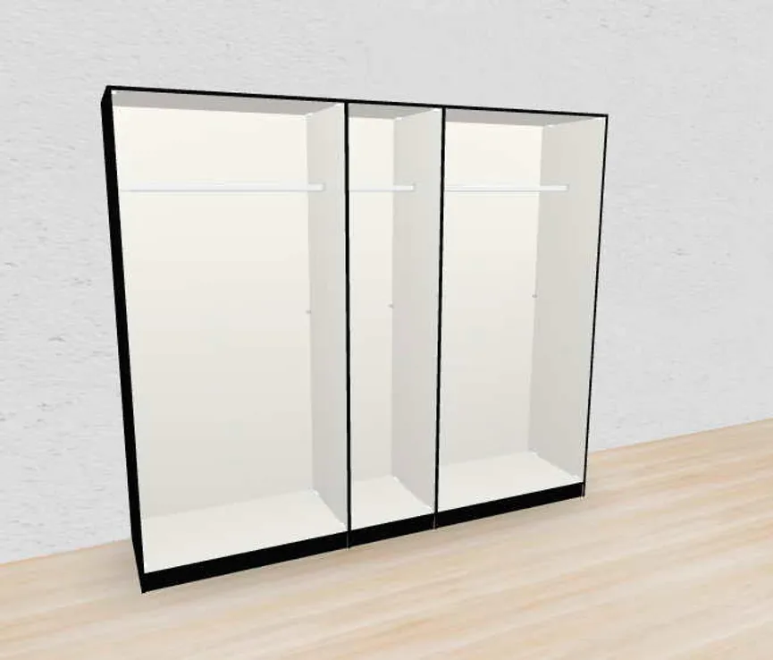 Drehtürenschrank 5-trg. detail