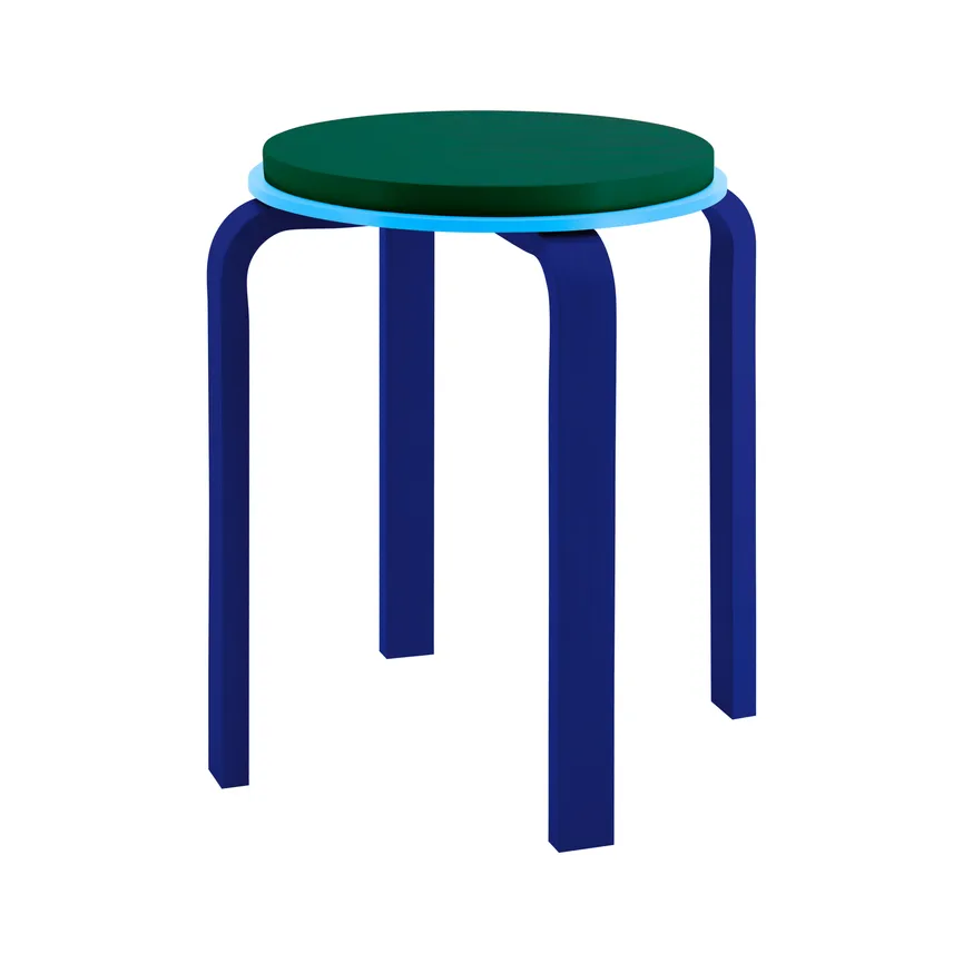 Hocker "Max" blue material_farbe