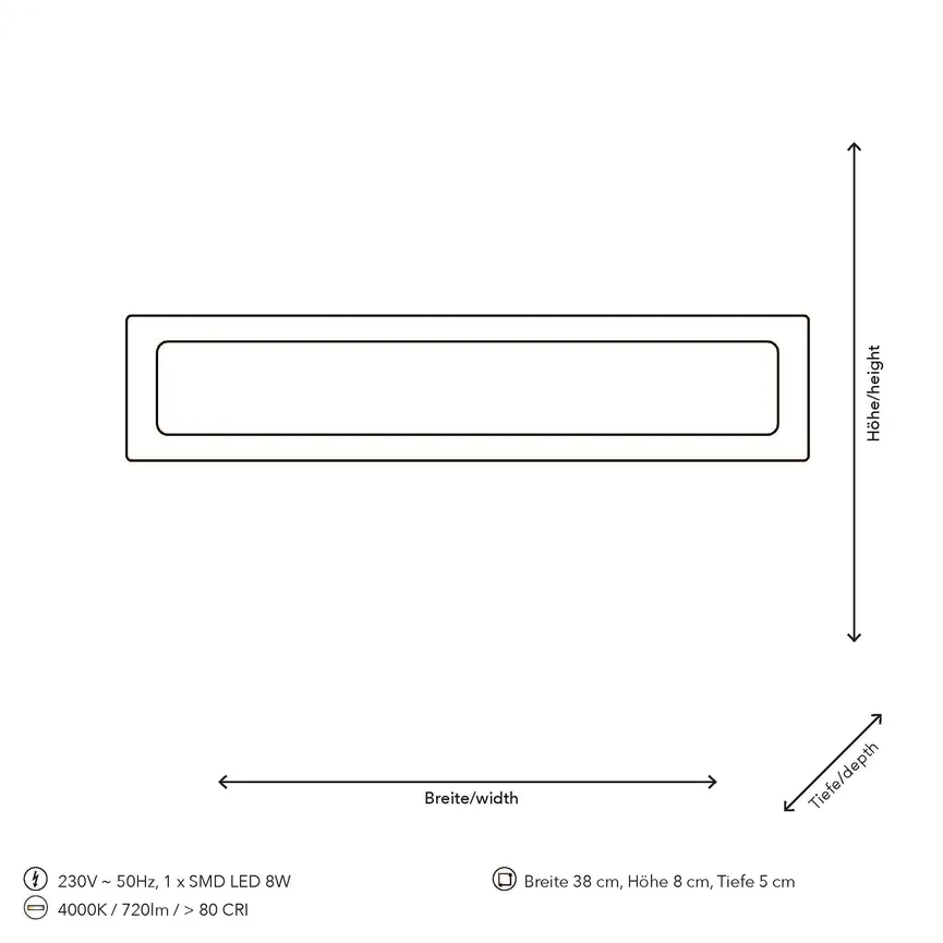 LED-Wandleuchte "Chile" detail