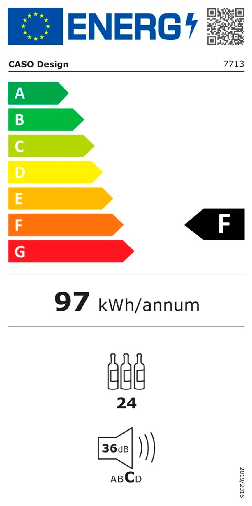 CASO WineDeluxe WD 24 energielabel