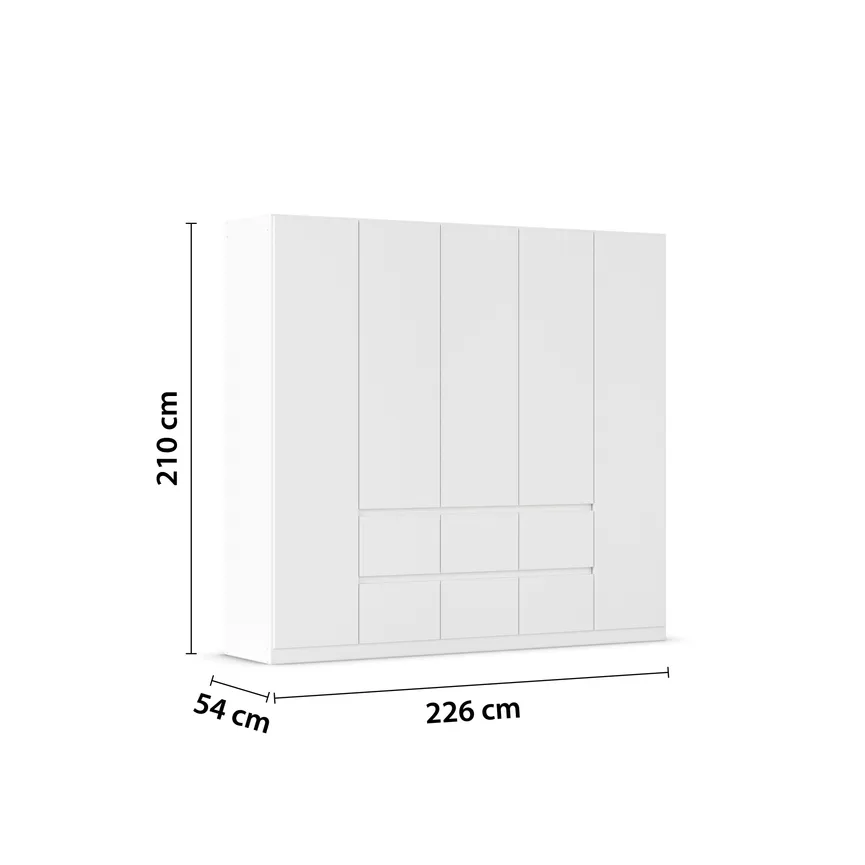 Drehtürenschrank 5-trg. detail