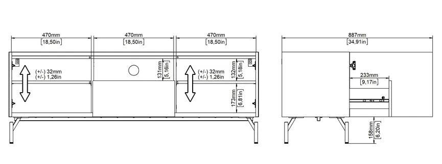 TV-Lowboard detail