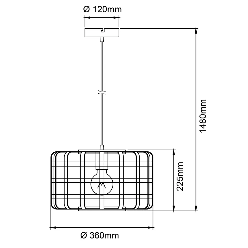 Pendelleuchte "Woodline" detail