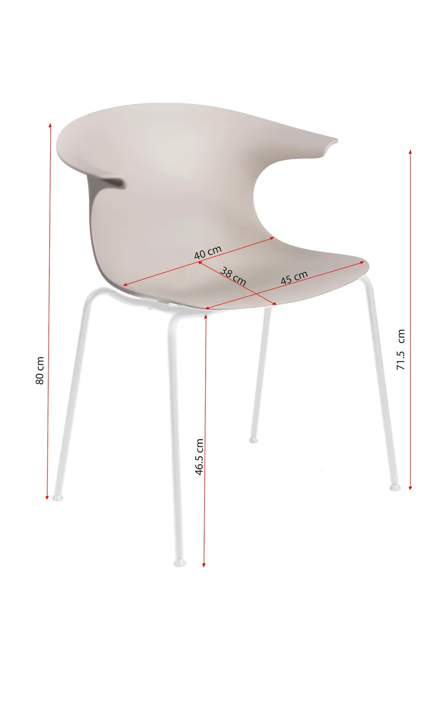Stuhl 4 Legs white detail