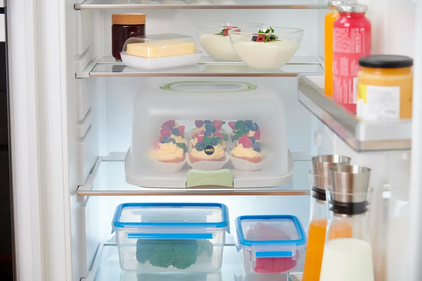 Kuchentransportbox eckig grün milieu