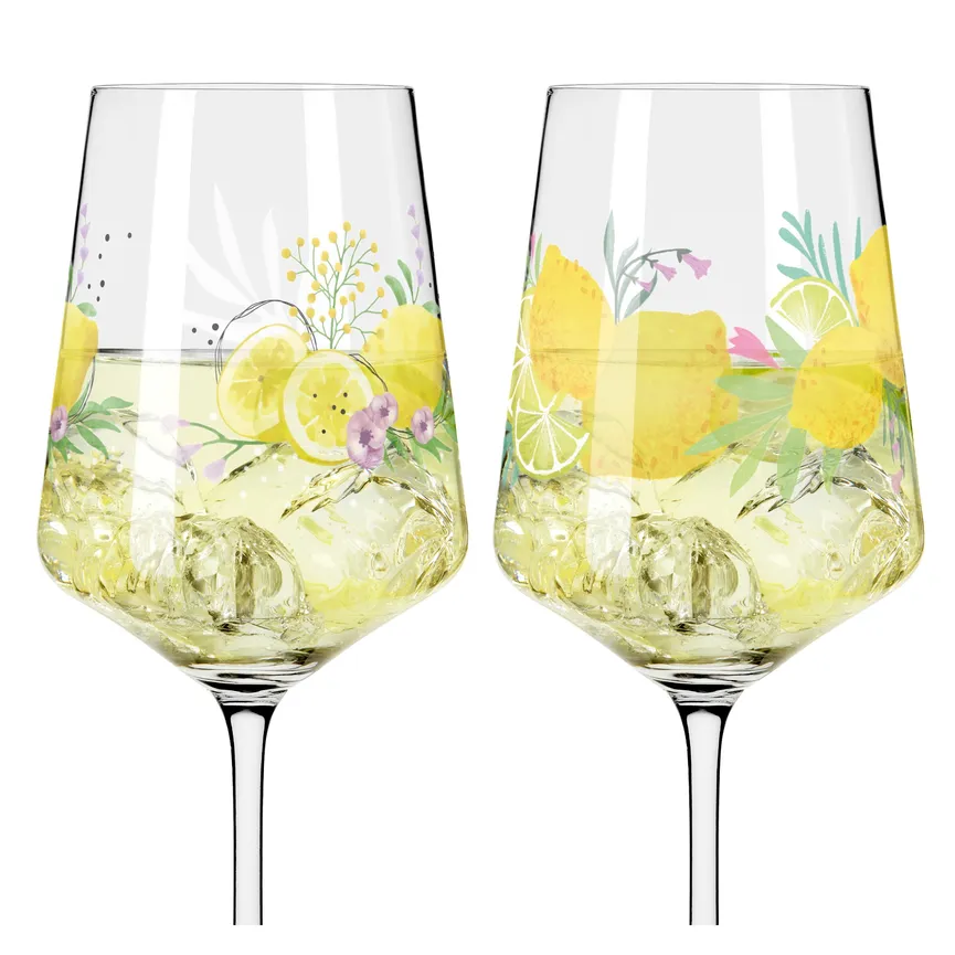Limoncelloglas "Sommertau" detail