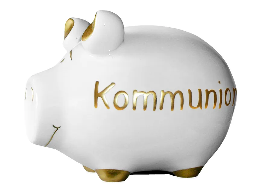 Sparschwein "Kommunion" bunt hauptaufnahme