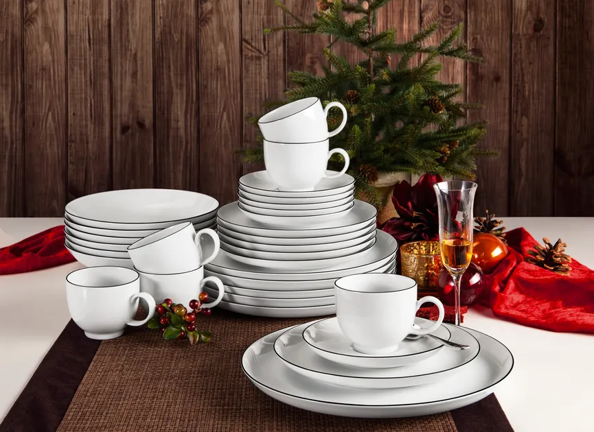 Frühstücksteller "Lido" weiß milieu