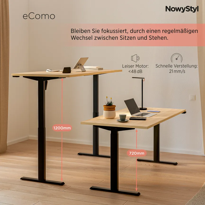 Schreibtisch schwarz detail