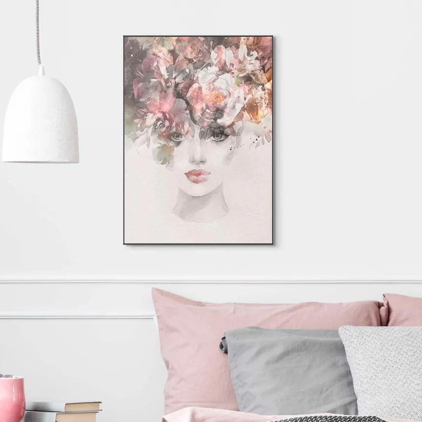 Bild gerahmt "Aquarel Beauty" milieu