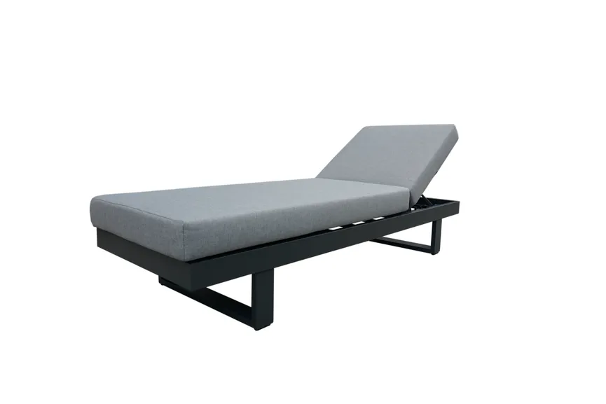 Sofaliege Anthrazit Aluminium detail