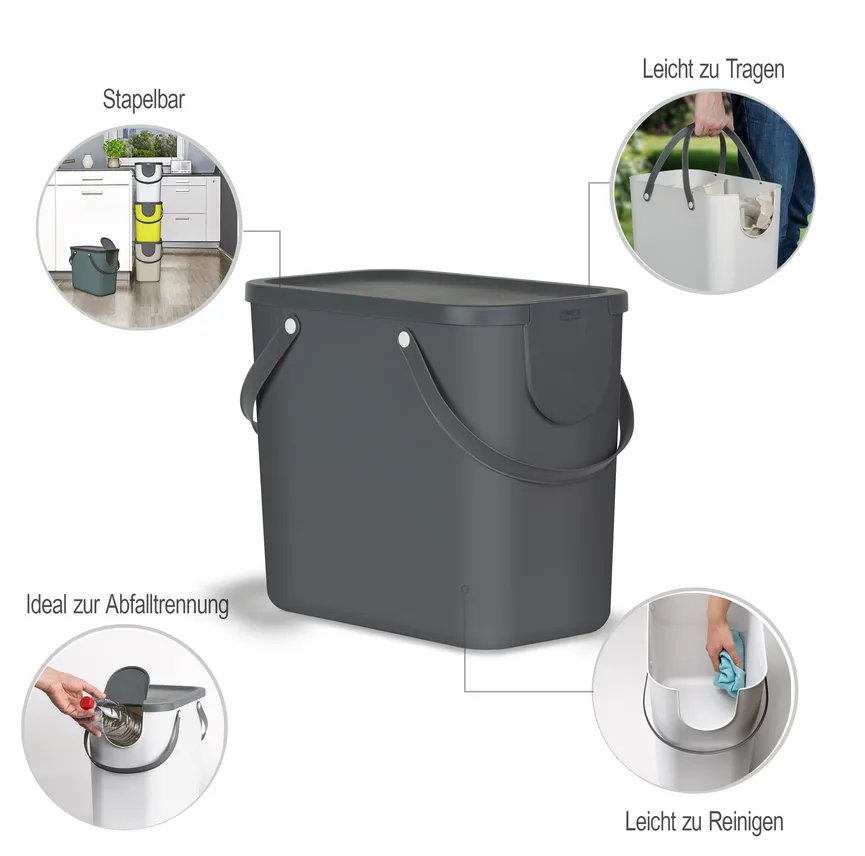 Müllsystem Albula 25 l anthraz detail