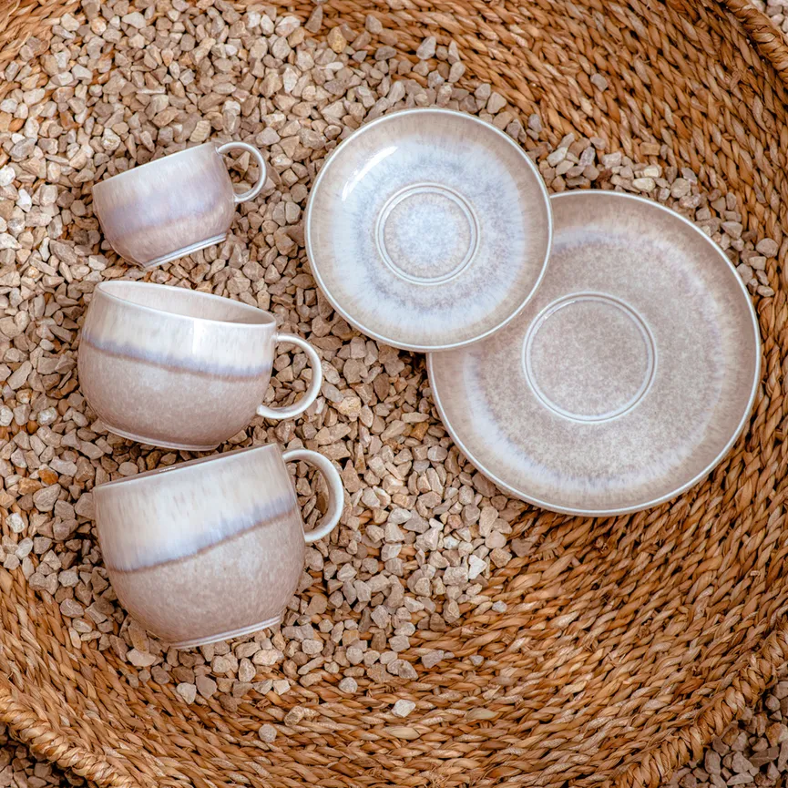 Kaffeeuntertasse "Perlemor" milieu