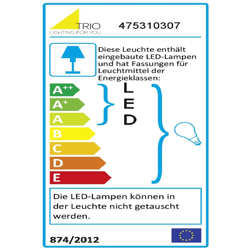 Stehleuchte "Nandor" energielabel