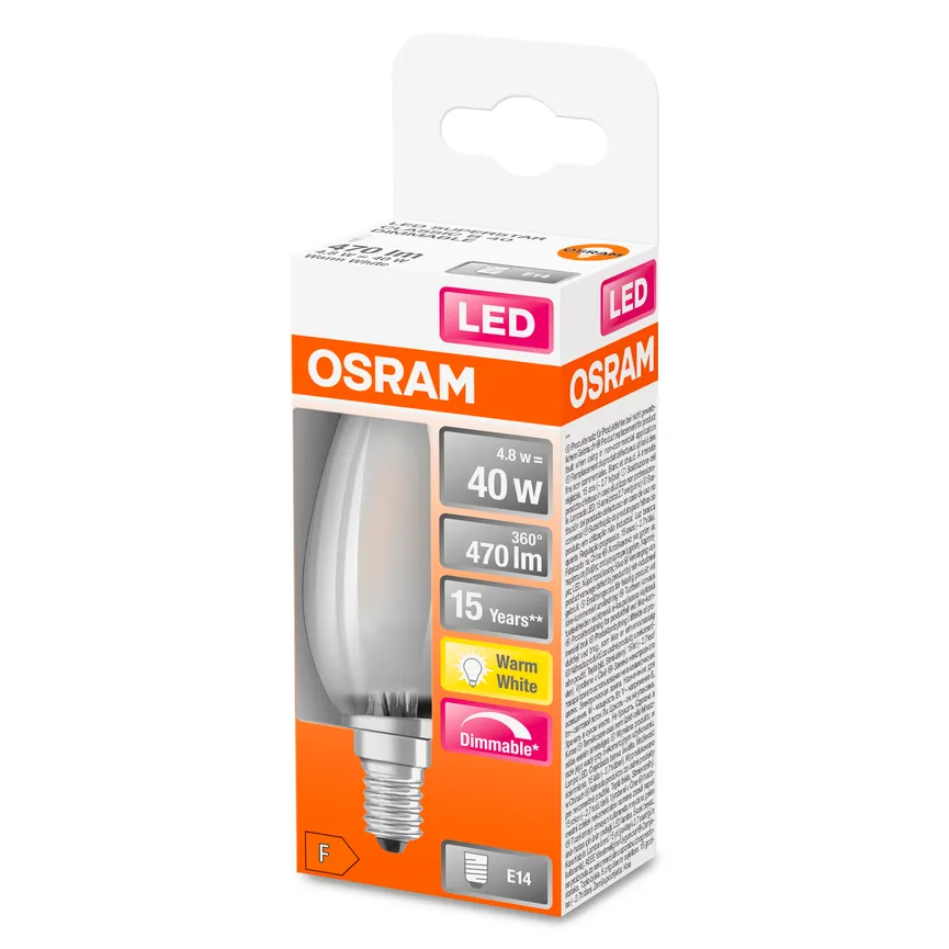 E14/4,8W LED Kerze DIM detail