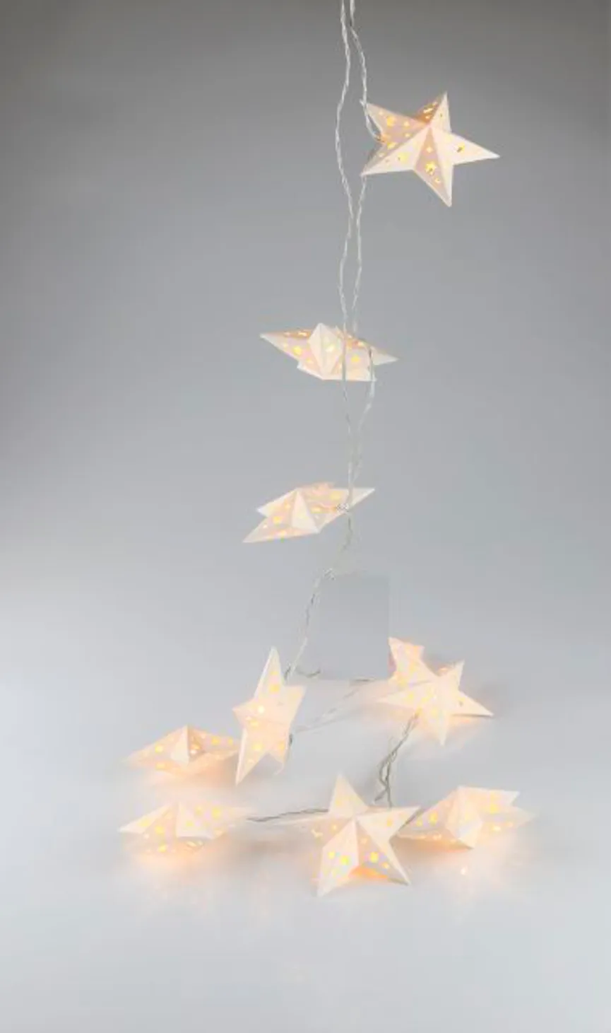 Lichterkette "Sterne" weiß detail