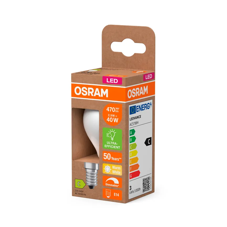 E14/2,9W LED Birne DIM detail