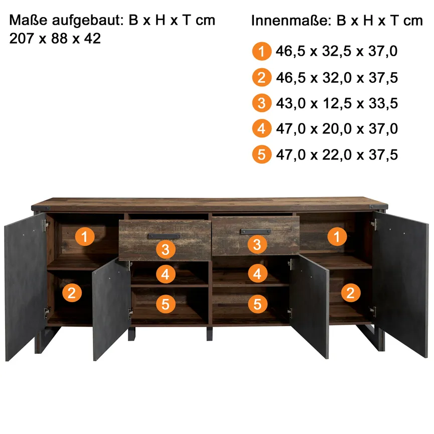 Sideboard detail