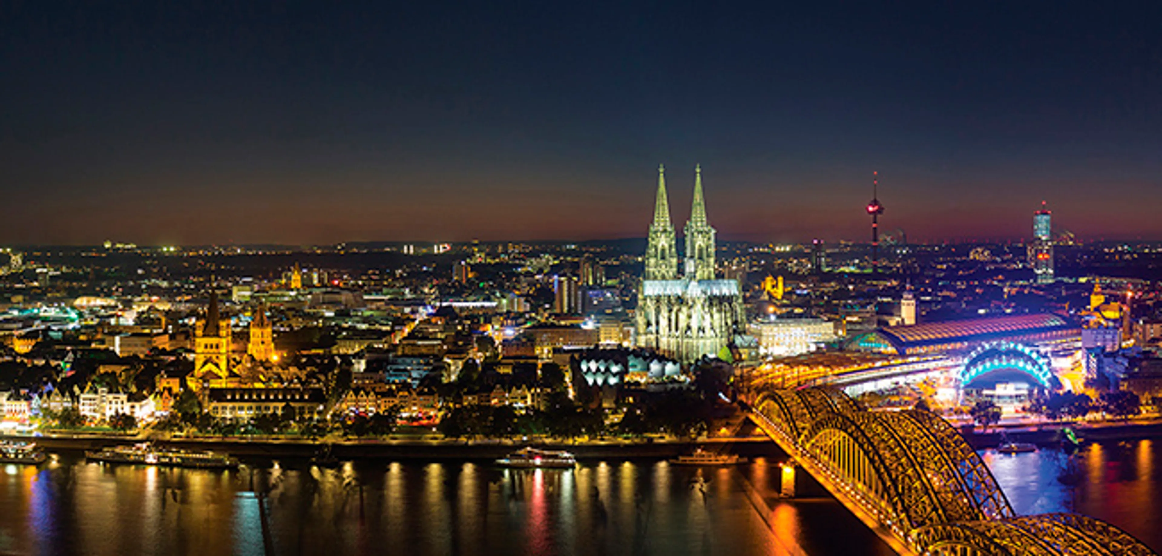 Wandbild 55 x 115 cm Cologne panorama II
