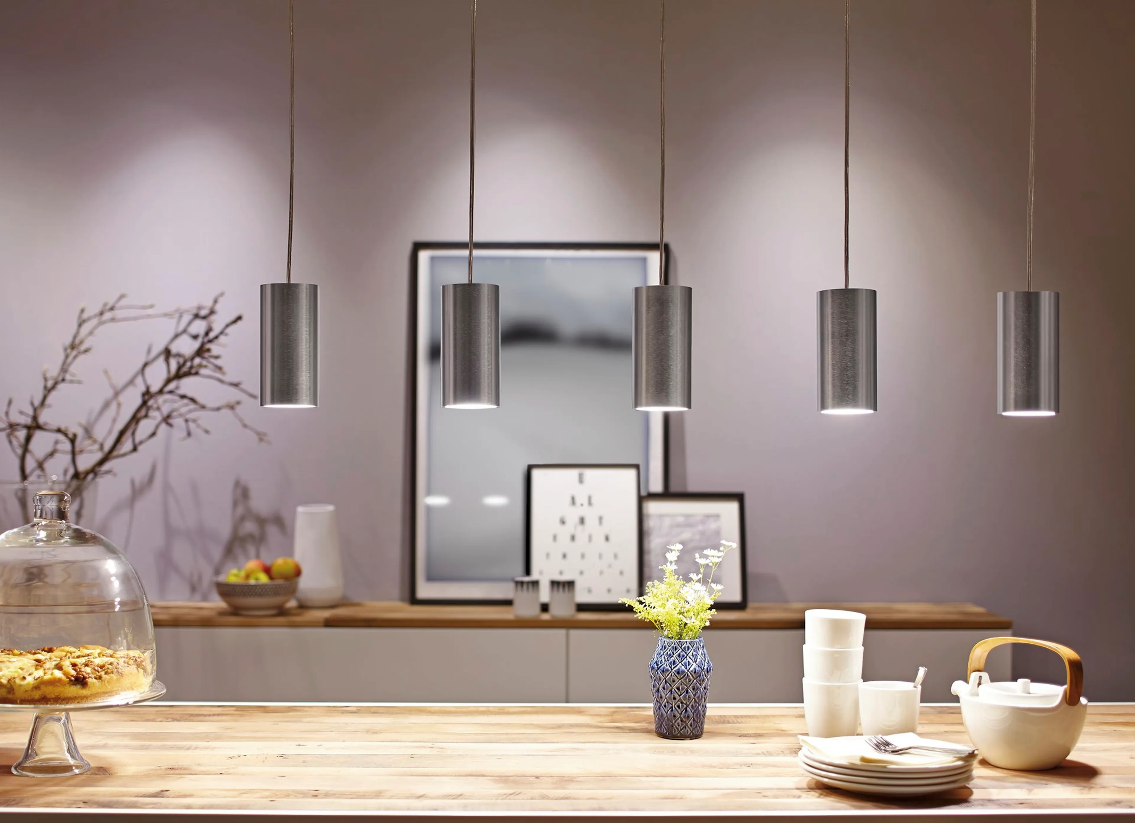 LED-Pendelleuchte URail Barrel