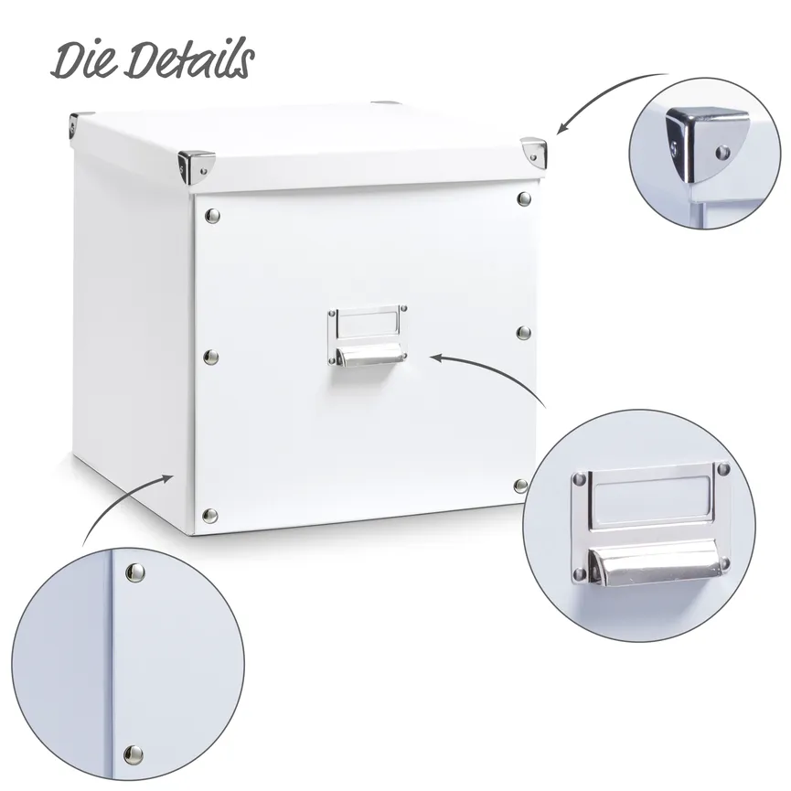 Aufbewahrungsbox M weiß detail