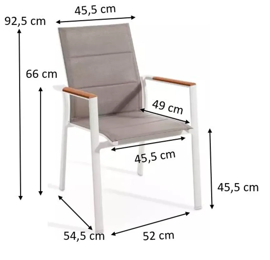 Stapelstuhl weiss detail