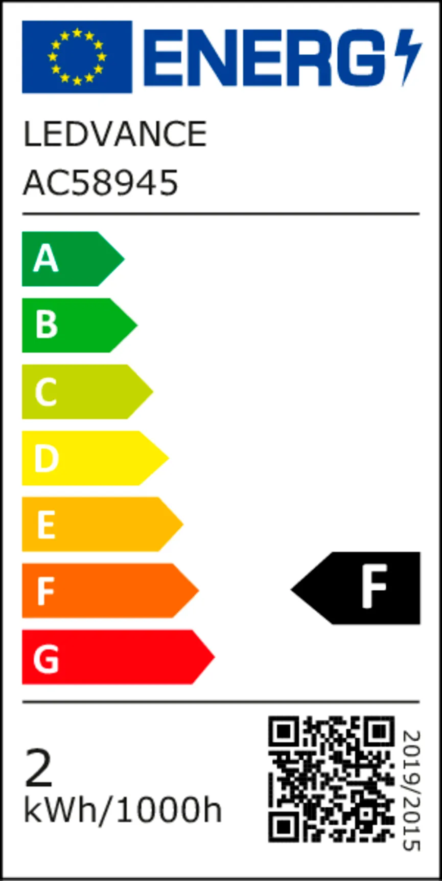 G9/1,9W LED Stiftsockel 3er energielabel