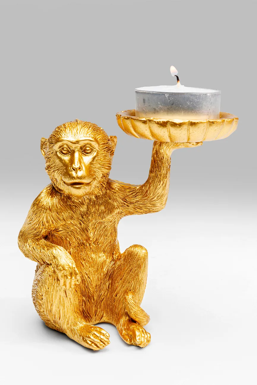 Figur "Monkey" Affe gold detail
