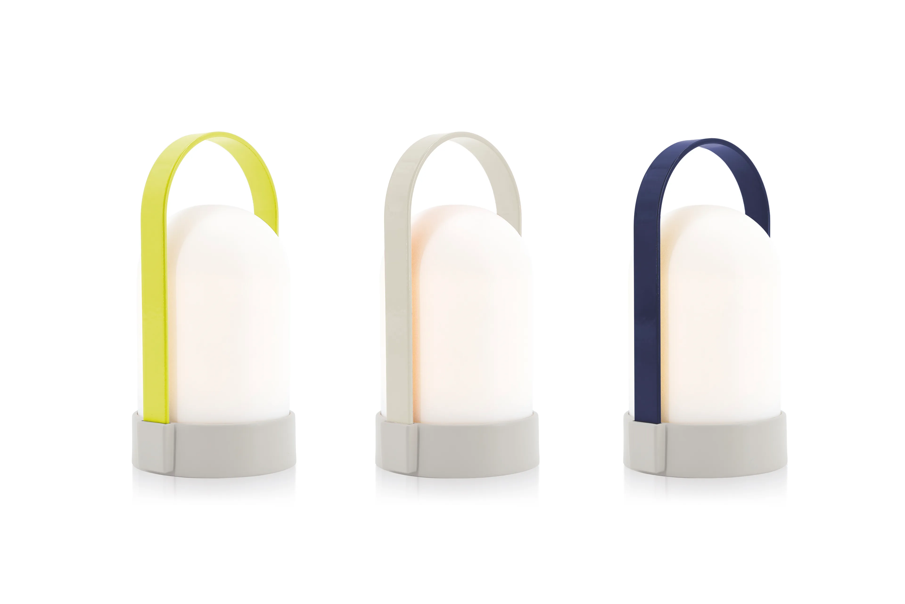 LED-Akkutischleuchte Uri Piccolos 3er Set