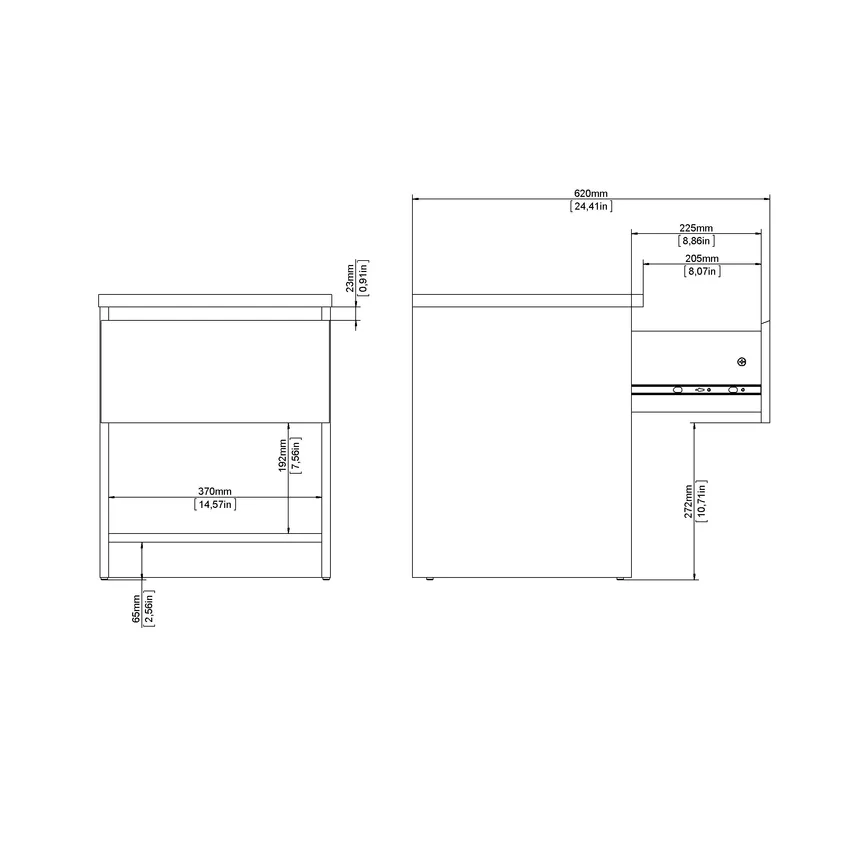 Nachtkommode 1S detail