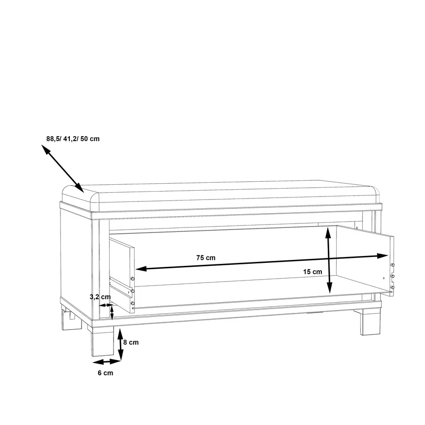 Garderobenbank detail