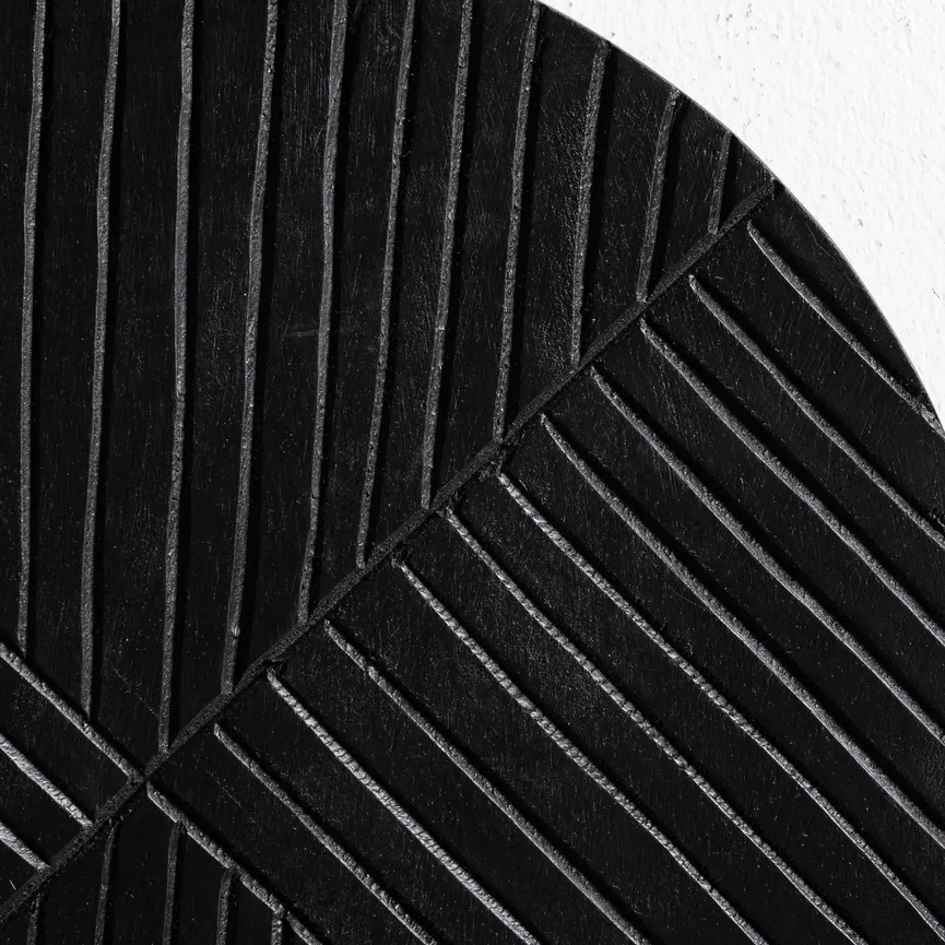 Wanddeko M rund schwarz detail