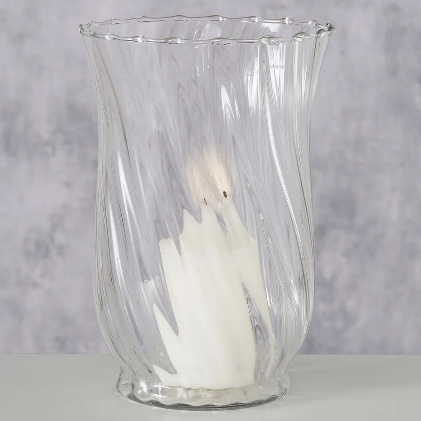 Vase "Louna" transparent milieu