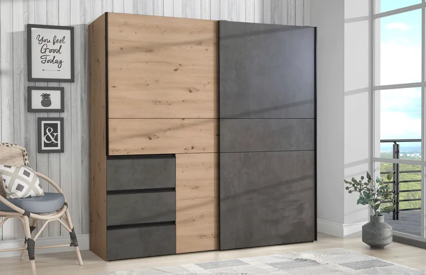 Schwebetürenschrank 2-trg. milieu