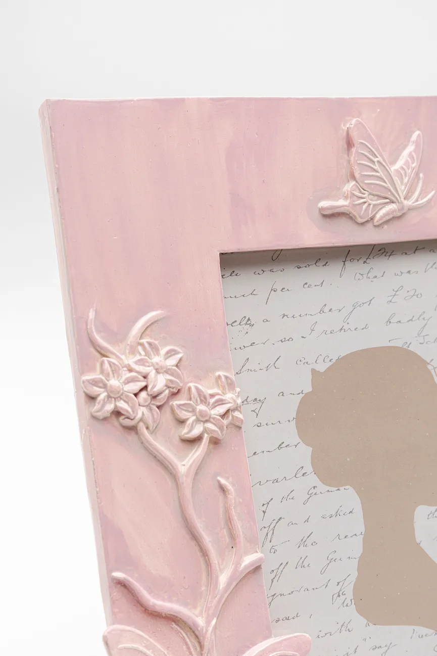 Bilderrahmen "Butterfly" rosa detail