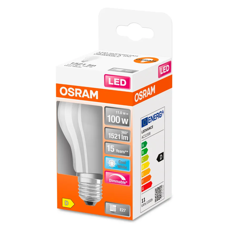 E27/11 Watt LED Birne dimmbar detail