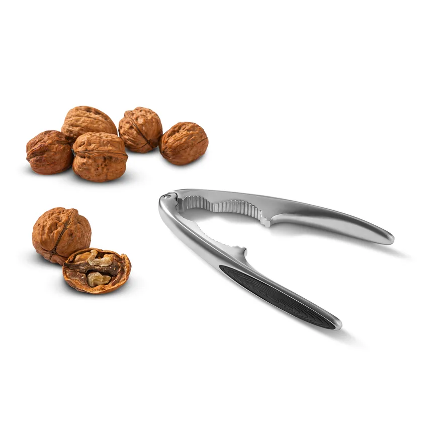 Nussknacker Edelstahl silber detail